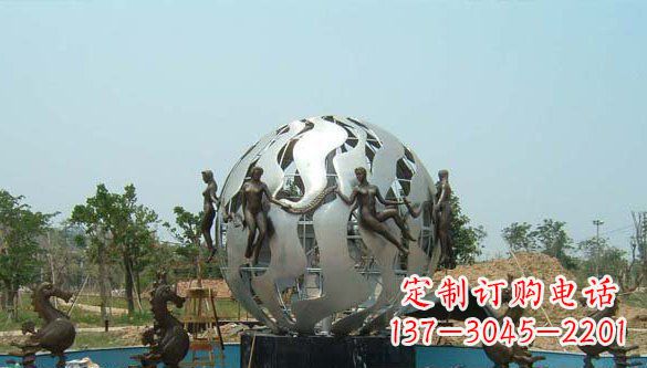 圆球雕塑 - 广场/不锈钢/圆球/喷泉 圆球雕塑 - 广场/不锈钢/圆球/喷泉