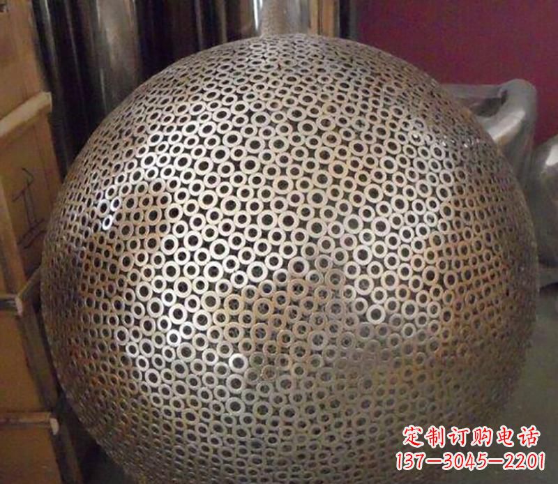广场不锈钢圆球景观雕塑