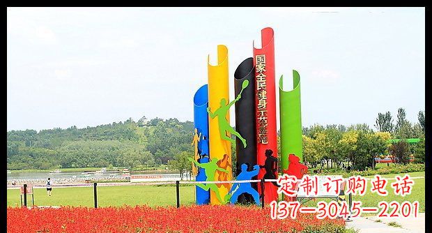 广场不锈钢运动景观雕塑11