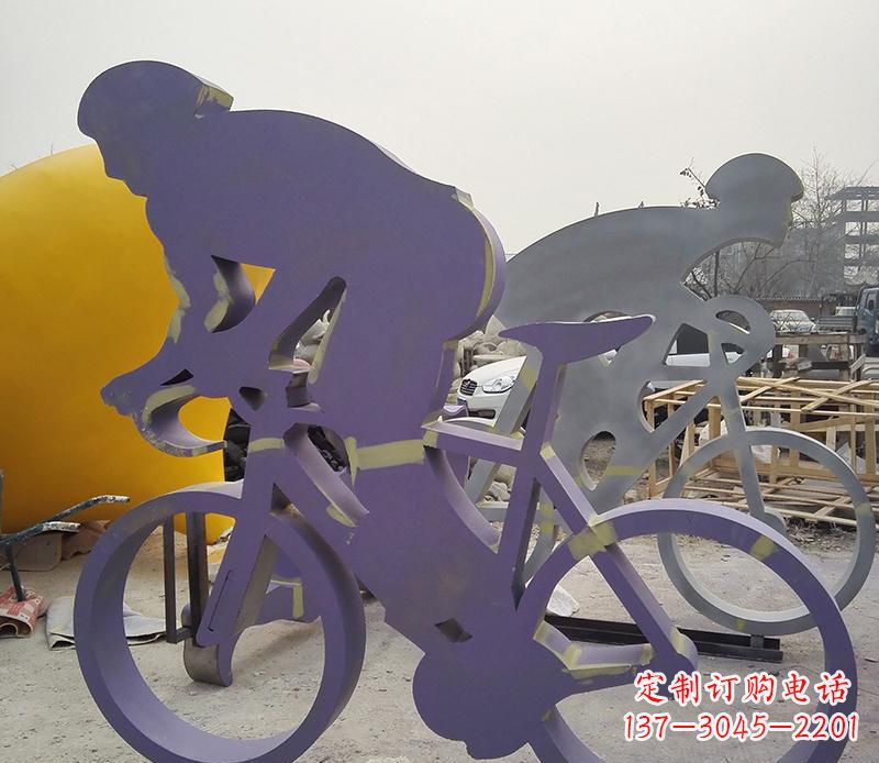 广场不锈钢运动赛车比赛雕塑