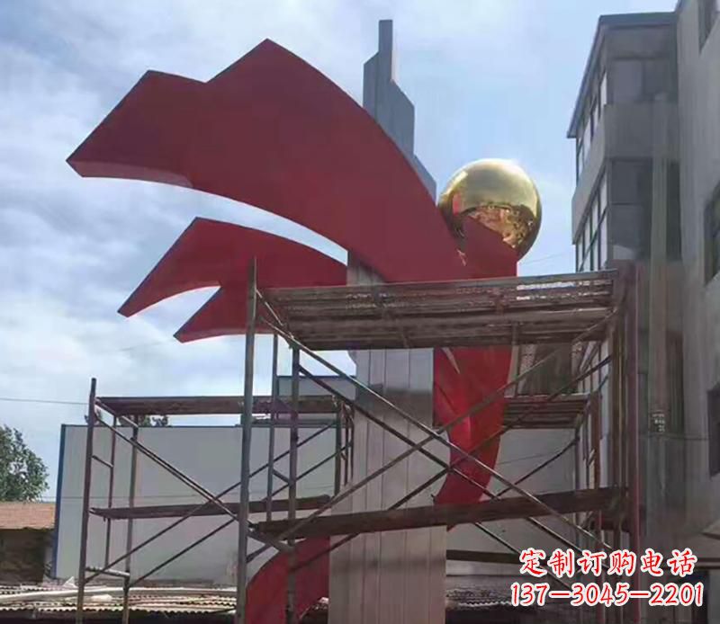 广场彩带抽象雕塑