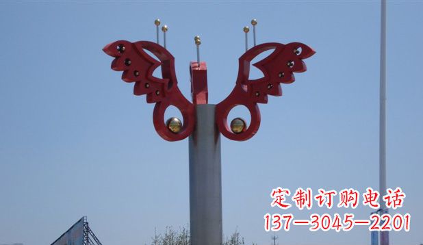 广场抽象不锈钢蝴蝶雕塑