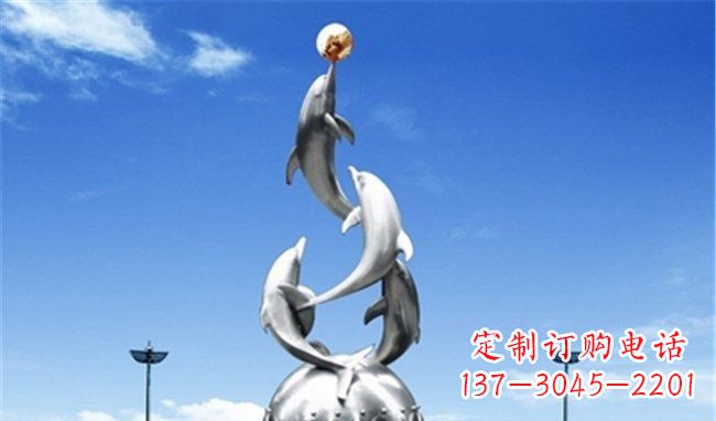 广场抽象不锈钢欢腾雕塑