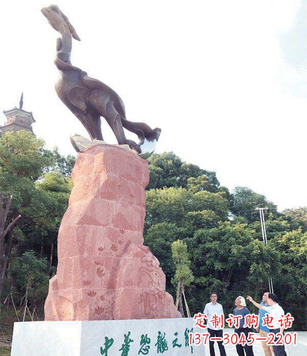 广场抽象恐龙景观铜雕