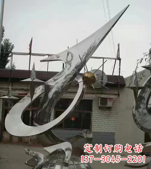 广场大型不锈钢落地标志雕塑 广场大型不锈钢落地标志雕塑
