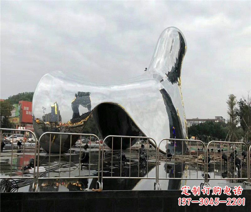 广场大型抽象和平不锈钢鸽子景观雕塑