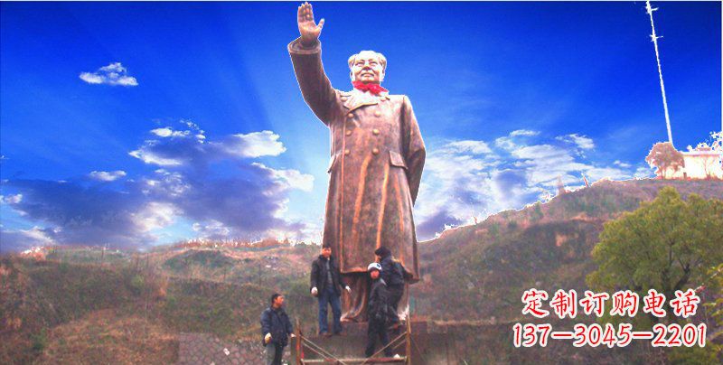 广场大型毛主席伟人铜雕