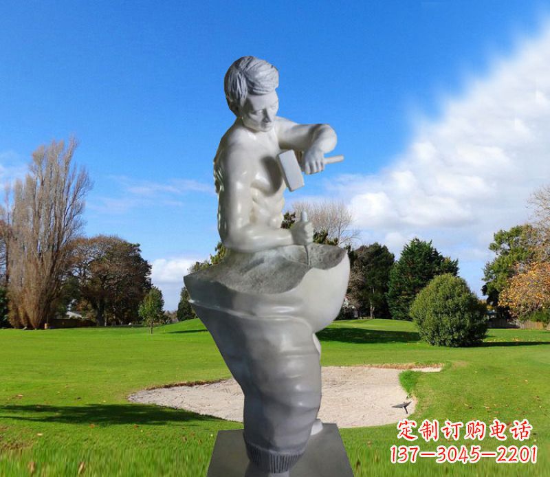 广场定螺丝钉人物石雕