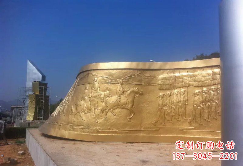 广场锻铜书卷雕塑