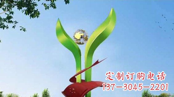 广场奋斗不-锈-钢-雕-塑-