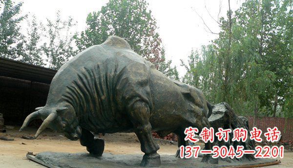 广场耕地牛铜牛铜雕
