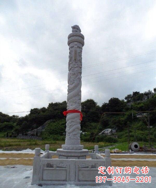 广场汉白玉华表雕塑 广场汉白玉华表雕塑