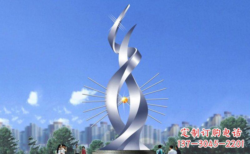 广场和谐不-锈-钢-雕-塑- (2)