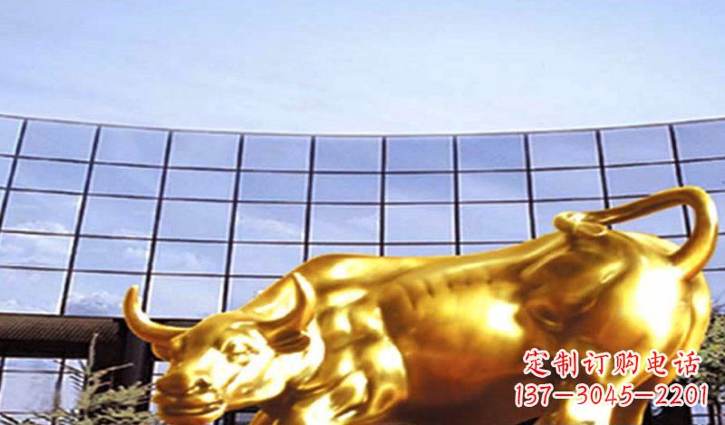广场华尔街牛动物铜雕