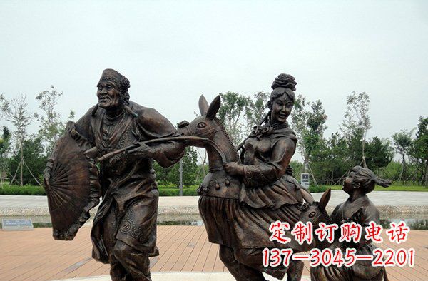 广场回娘家人物铜雕