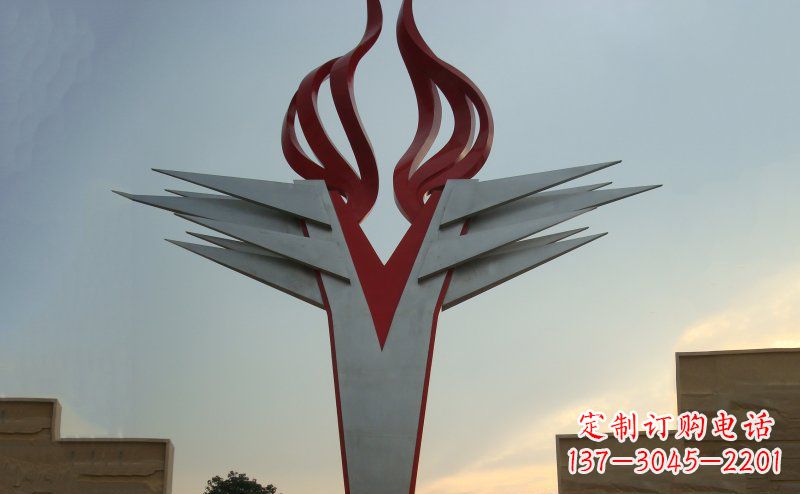 广场火炬不-锈-钢-雕-塑-_1