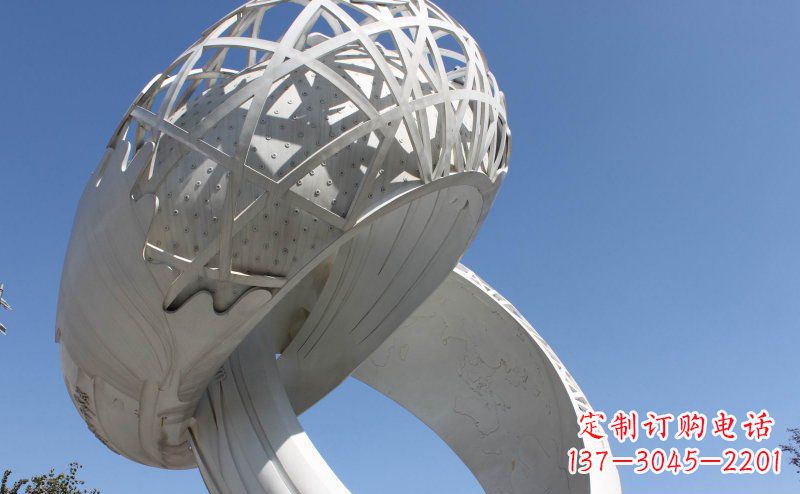 广场戒指不-锈-钢-雕-塑- (2)