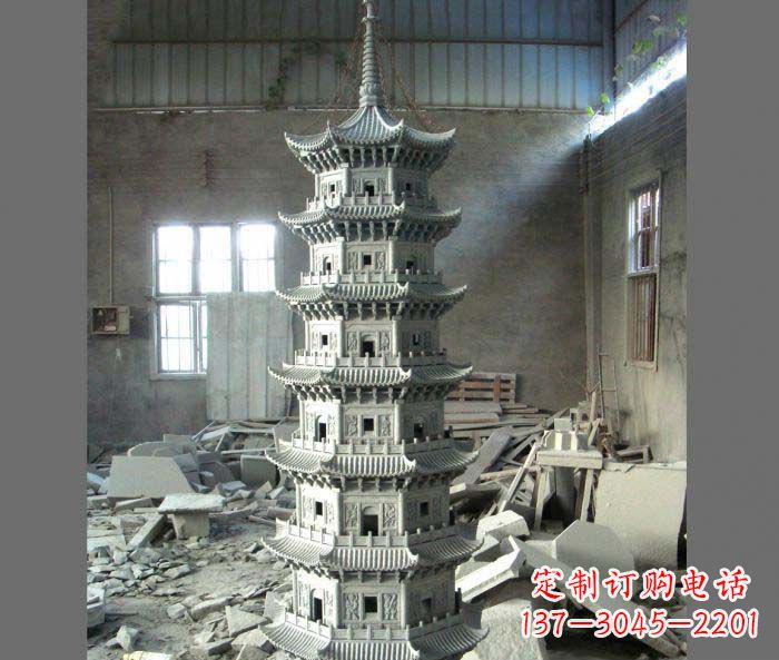 广场景观多层宝塔石雕