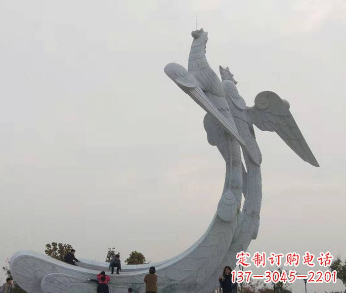 广场景观凤凰石雕 广场景观凤凰石雕