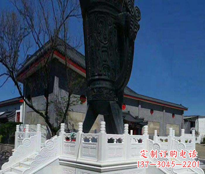 广场景观汉白玉升旗台石雕