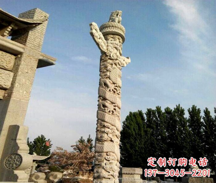 广场景观华表石雕 (2)