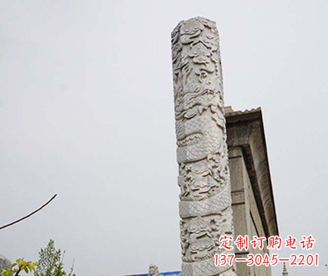 广场景观盘龙柱石雕 (3)