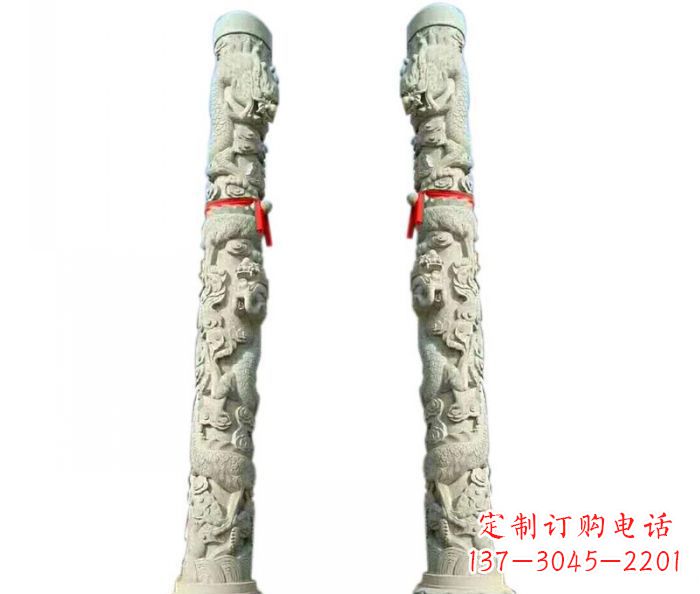 广场景观盘龙柱石雕 (5)