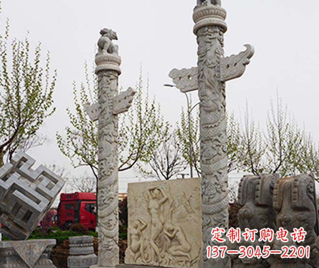 广场景观盘龙柱石雕