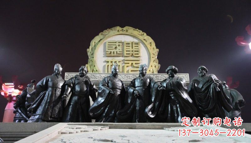 广场开元盛世古代人物铜雕