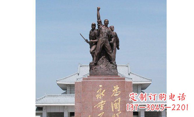 广场抗战时期人物纪念铜雕
