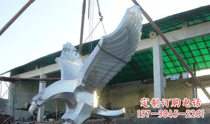 广场老鹰不-锈-钢-雕-塑-