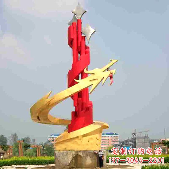 广场龙形景观不-锈-钢-雕-塑-