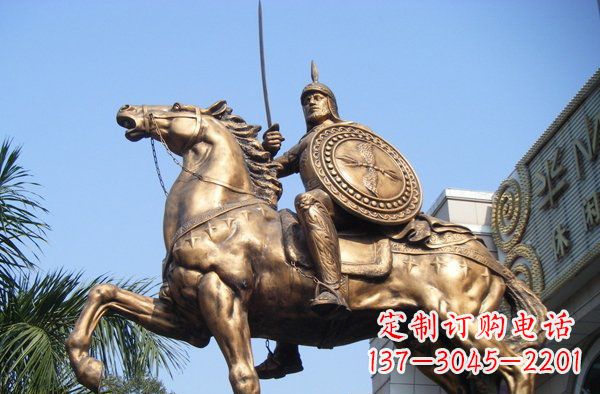 广场罗马战士人物景观铜雕