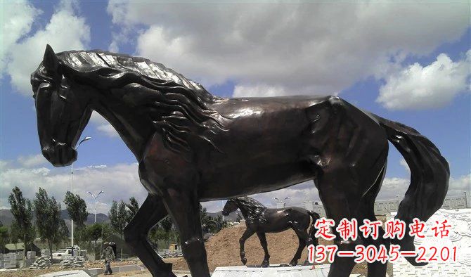 广场马动物铜雕 (3)