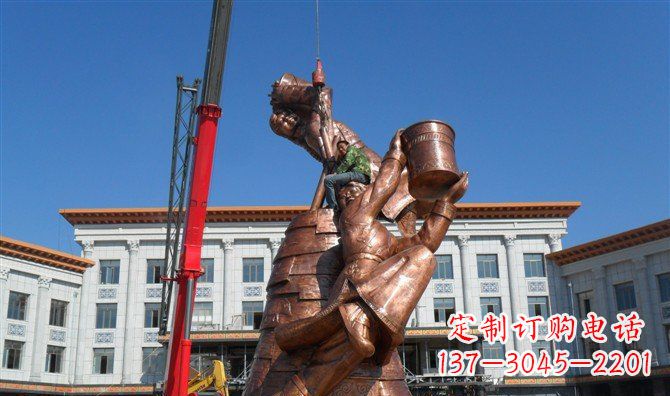 广场美女跳舞景观铜雕