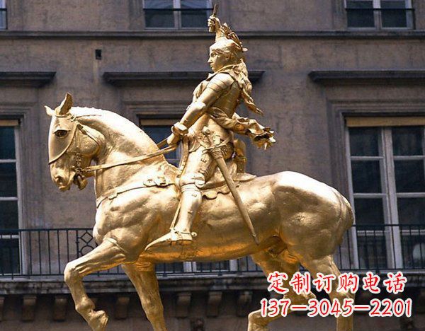 广场骑马凯撒大帝人物铜雕