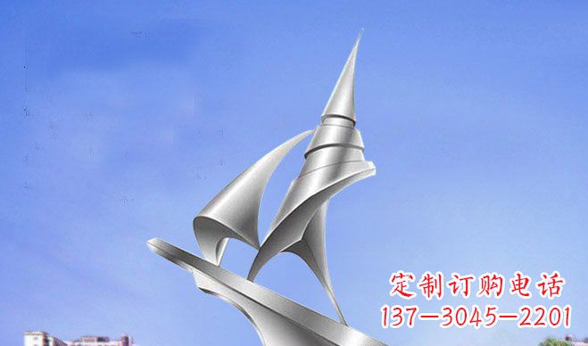 广场起航不-锈-钢-雕-塑-