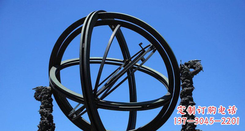 广场青铜浑天仪雕塑