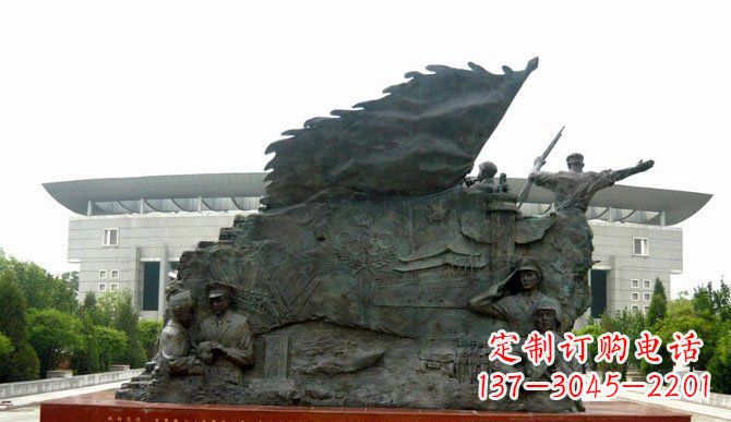 广场青铜军队纪念铜雕