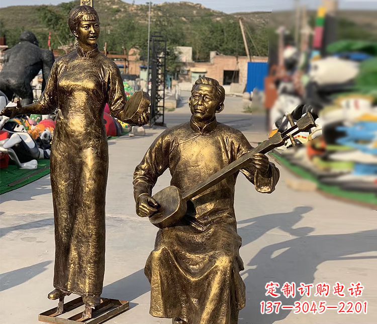 广场商业街小品人物铜雕
