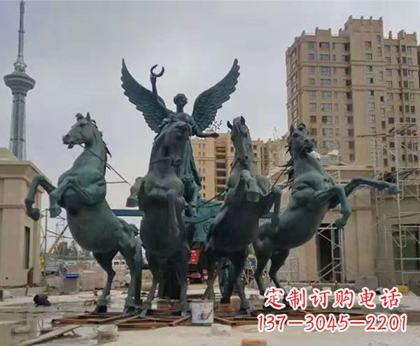 广场太阳神阿波罗战车铜雕