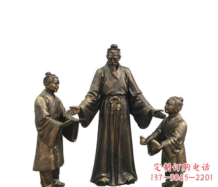 广场铜雕孔融让梨人物雕塑