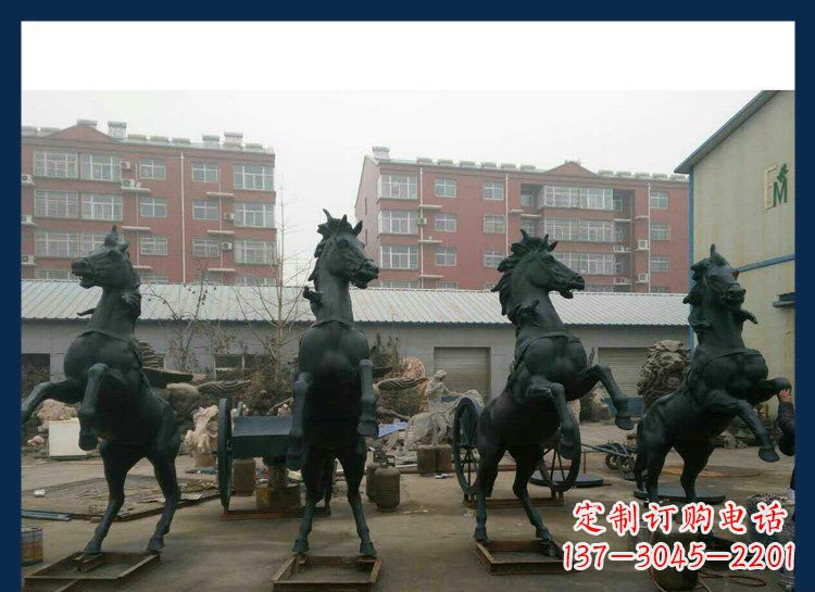 广场铜雕立式飞马动物雕塑