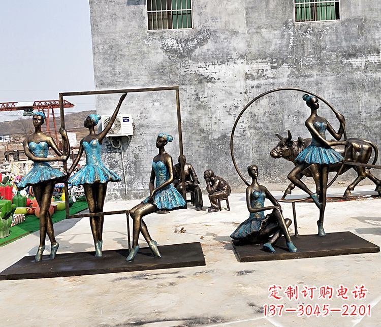 广场铜雕美女人物雕塑