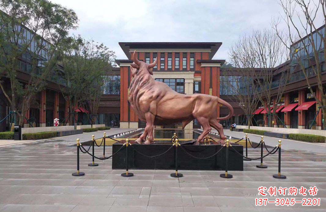 广场铜雕牛