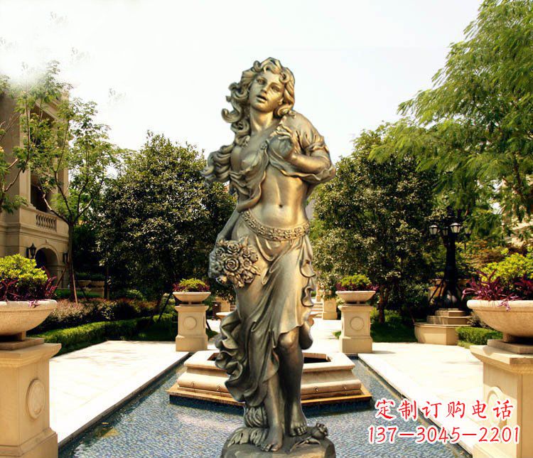 广场铜雕女神像人物雕塑