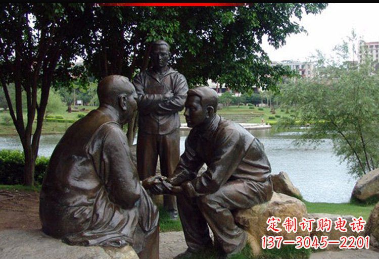 广场/铜雕/老人/说话/小品-广场铜雕陪老人说话小品雕塑 广场/铜雕/老人/说话/小品-广场铜雕陪老人说话小品雕塑