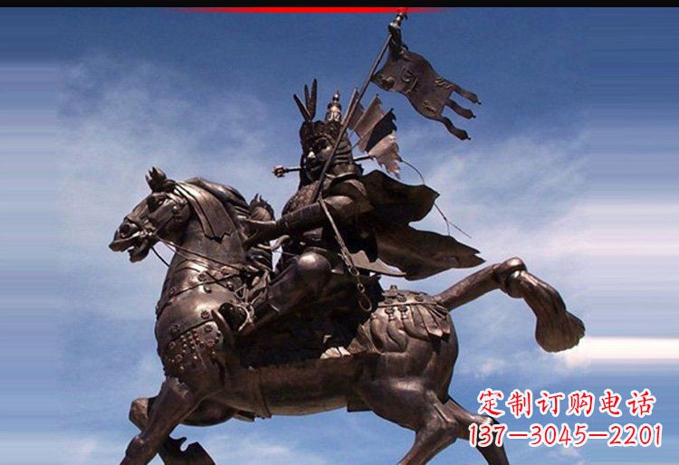广场铜雕威风将军人物雕塑