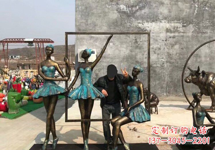 广场铜雕西方美女人物雕塑 (2)