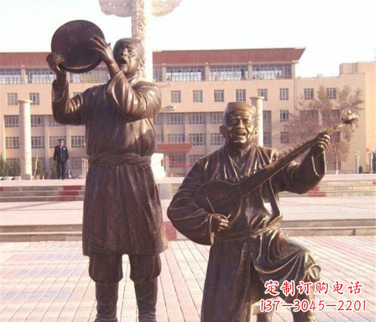 广场铜雕音乐会人物雕塑 (2)